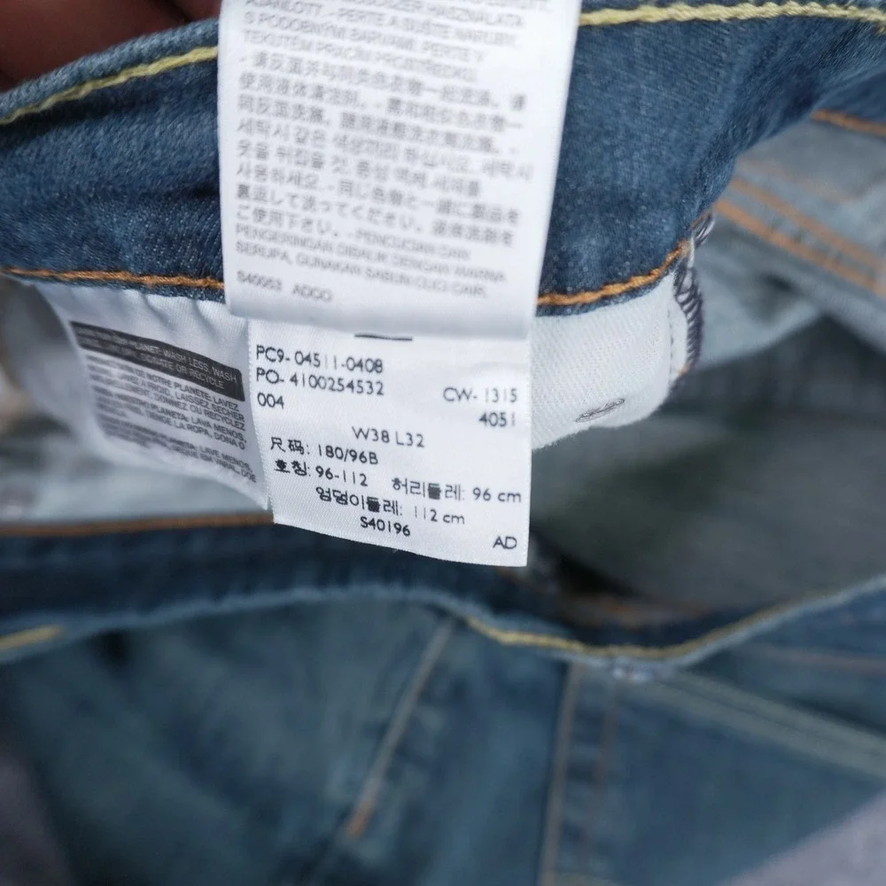Levi's 511 Slim Fit Jeans Mens W38 L32 Blue Denim 04511-0408